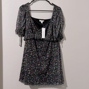 NWT Topshop Petite mix and match mesh mini dress Size 12